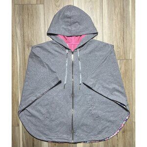 Lilly Pulitzer Luxletic Gray Poncho Zip Up Hoodie - Women Size XS/Small
